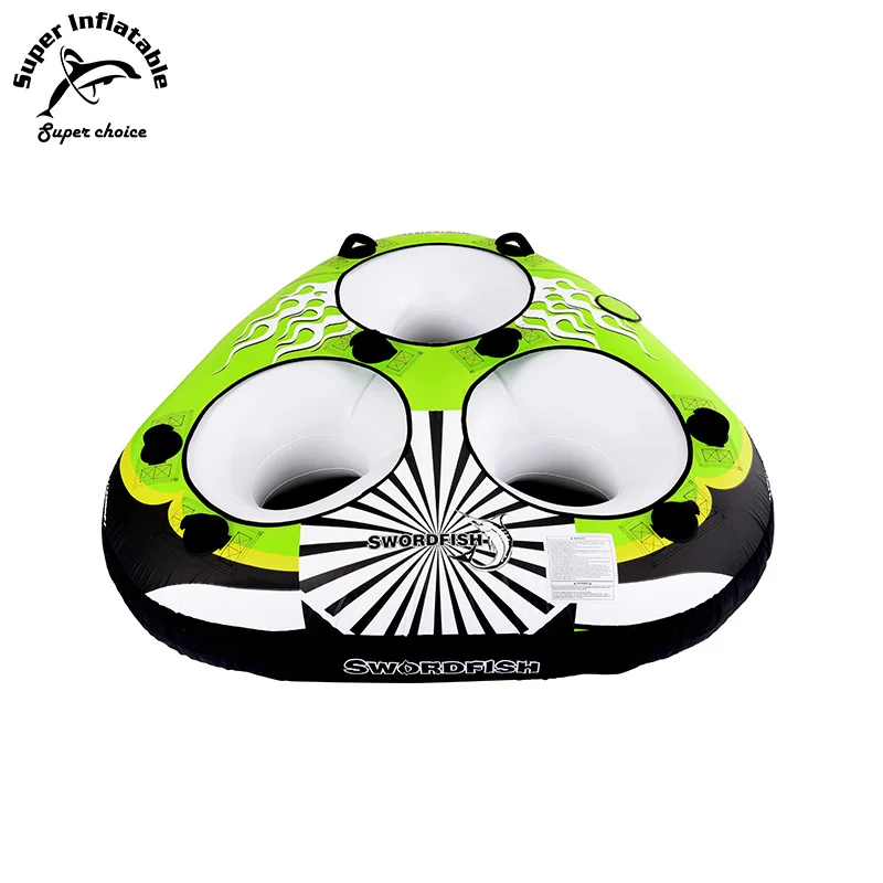 Super Inflatable Wave Boat Water Lake Towable Tube Tow 3 seater man Jet Ski