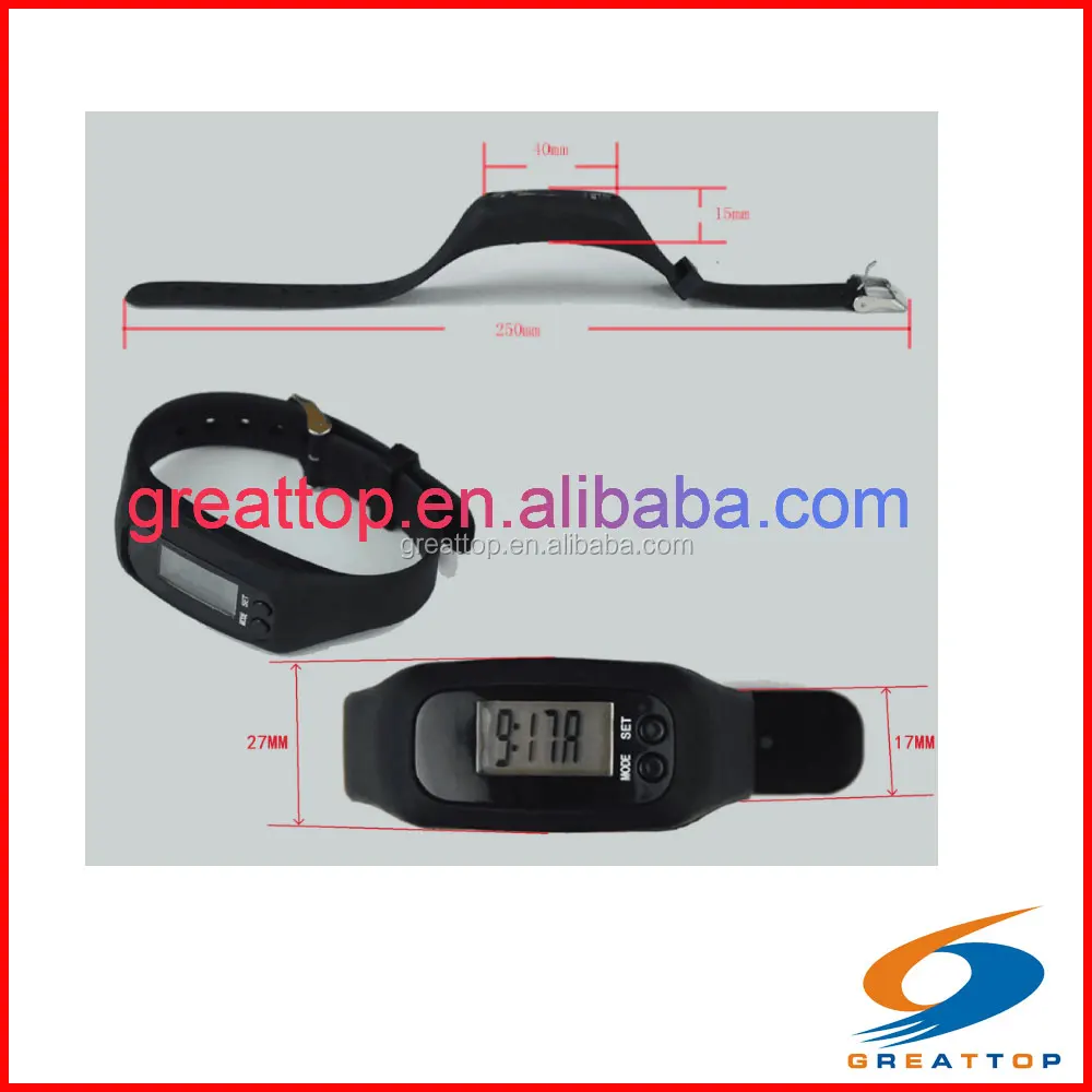 Factory customized high performance running sports wristband pedometer