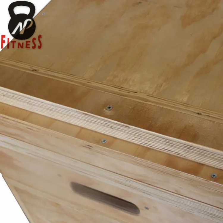 Gym Equipment Wooden Weightlifting Jerk Box Block