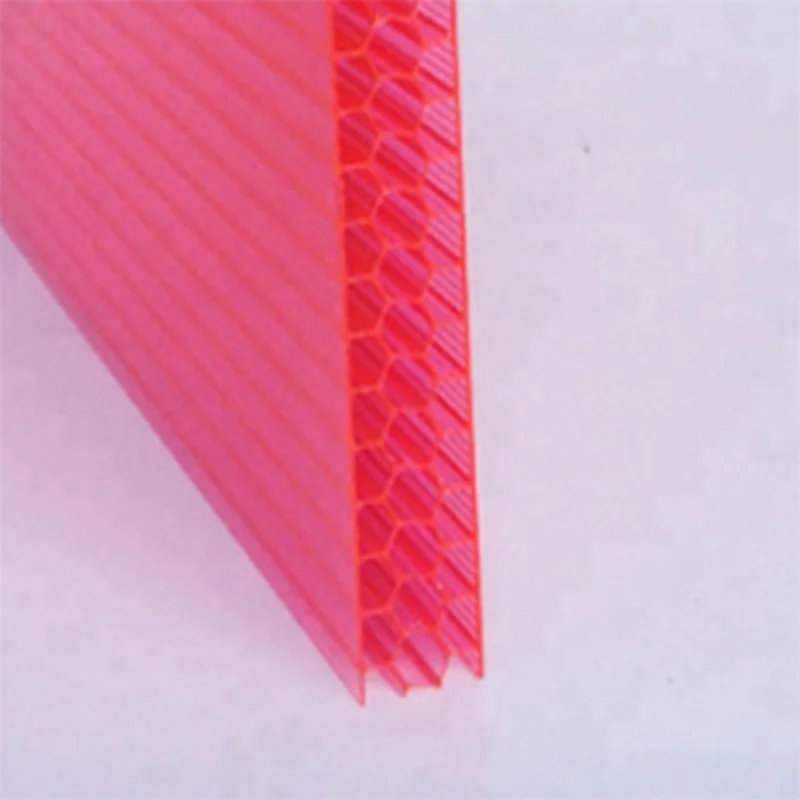 Polycarbonate Sheeting 10mm Honeycomb Clear Plastic sheet roofing plates for patio covers