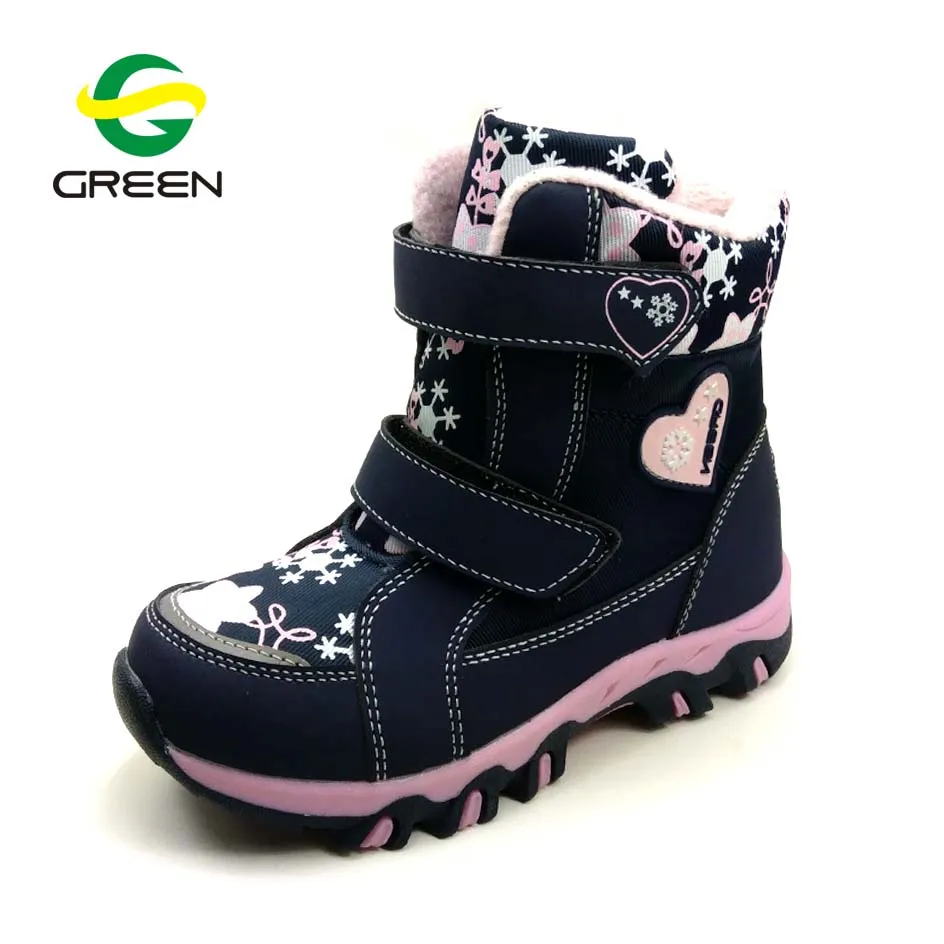 Greenshoe зима теплая ходьбы и кроссовки для детей модные детские открытый