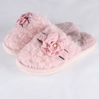 Winter unique thick bottom cute fashion indoor ladies plush slippers