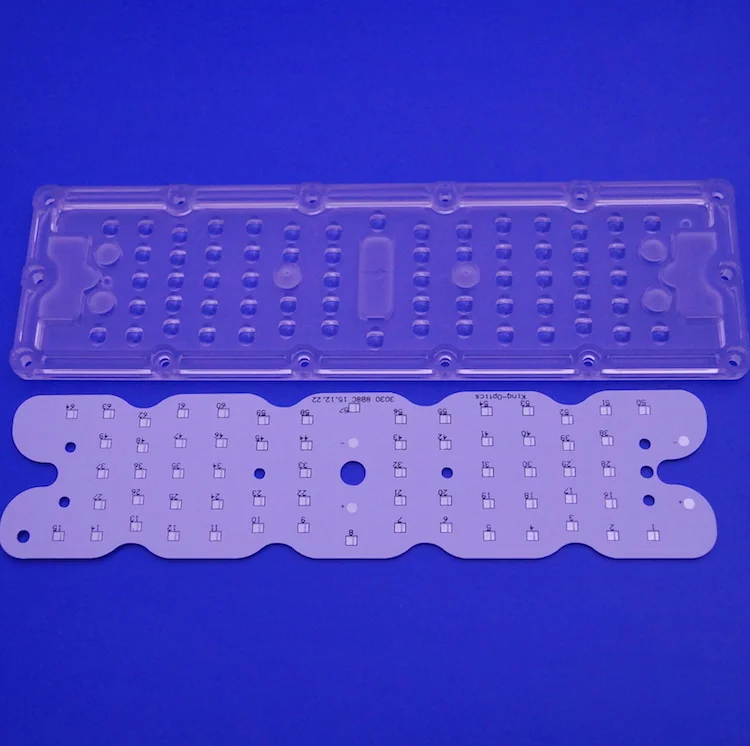 64 3030 SMD PCB LED 50W Vertical Lens 80x155 Degree Led Array Module Street Light