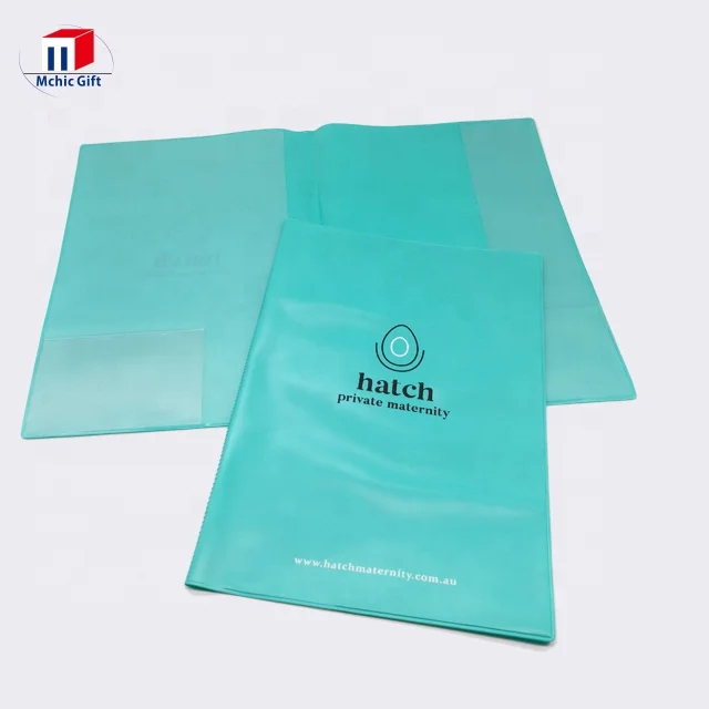 cheap custom full color print soft plastic PVC file folder, plastic prescription paper folder