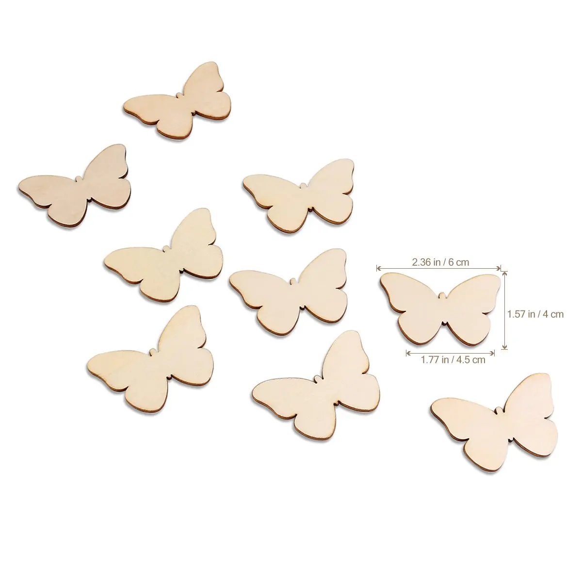 
Unfinished Butterfly Shaped Wood Cutout For Wooden Craft DIY Projects 