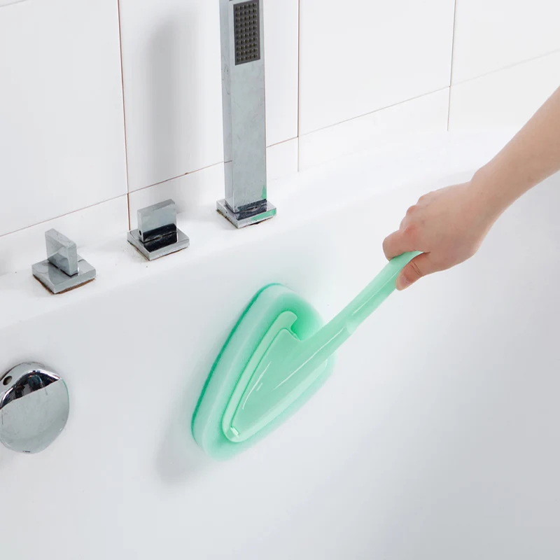 Triangle Long Handle Dust and Kitchen Sponge Cleaning Brush Set