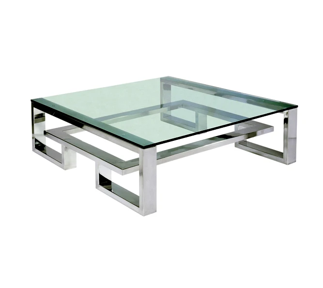 
Modern style coffee table with glass top CC-4100 