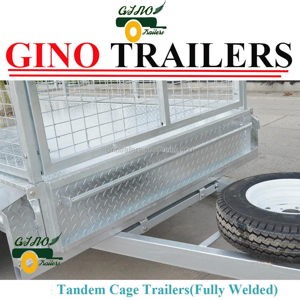 
heavy duty tandem bogie steel cage trailer GN-BT85W 