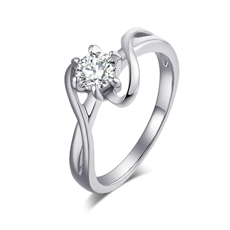 Cubic Zirconia Rings For Women Surround S Type Trendy Zinc Alloy Rings Jewelry Bijouterie Wholesale