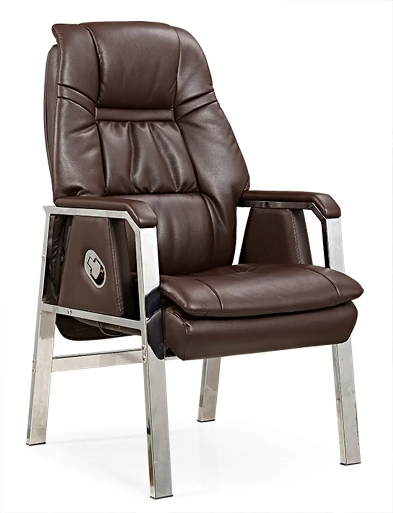 Popular Modern Big Size Executive Leather Four Legs Waiting Room Office Chair For Sales