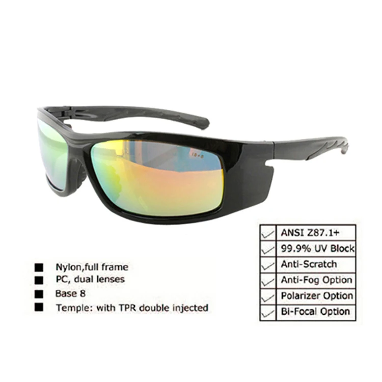 High quality ANSI & CE certificate safety sunglasses side shields
