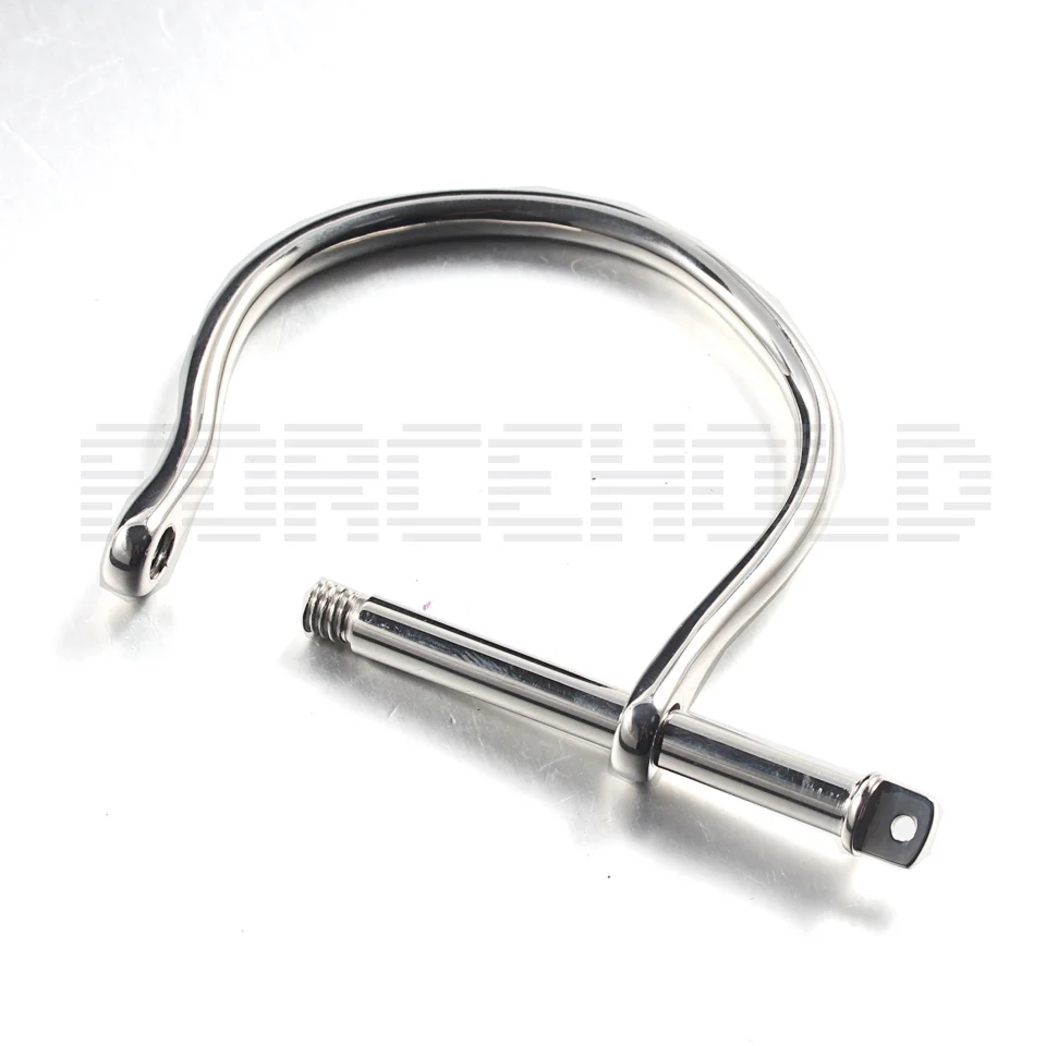 D Shaped Horseshoe Screw Stick Clasp Stainless Steel Bracelet