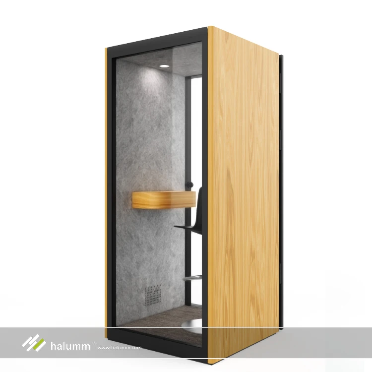 Half Hour Installation Soundproof Metal Telephone Booth Privacy Meeting Booth