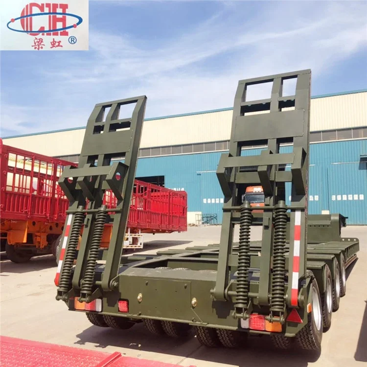 4 оси «гусиная шея» механическый обработывающий Lowboy полуприцеп с низким ложем измерения низкорамный прицеп