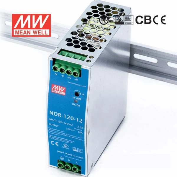 NDR-120-12 AC-DC 12V 120W DIN RAIL 3 года гарантии, промышленный оригинальный импульсный источник питания MEAN WELL