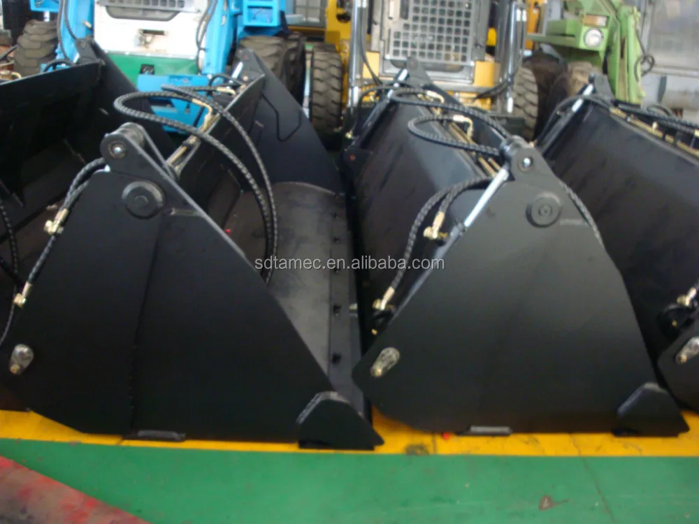combined bucket 4 in 1 bucket for skid loader attachment