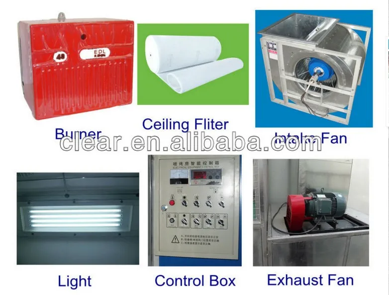 Car Bus Freight Train Furniture Industrial Paint Booth for Painting