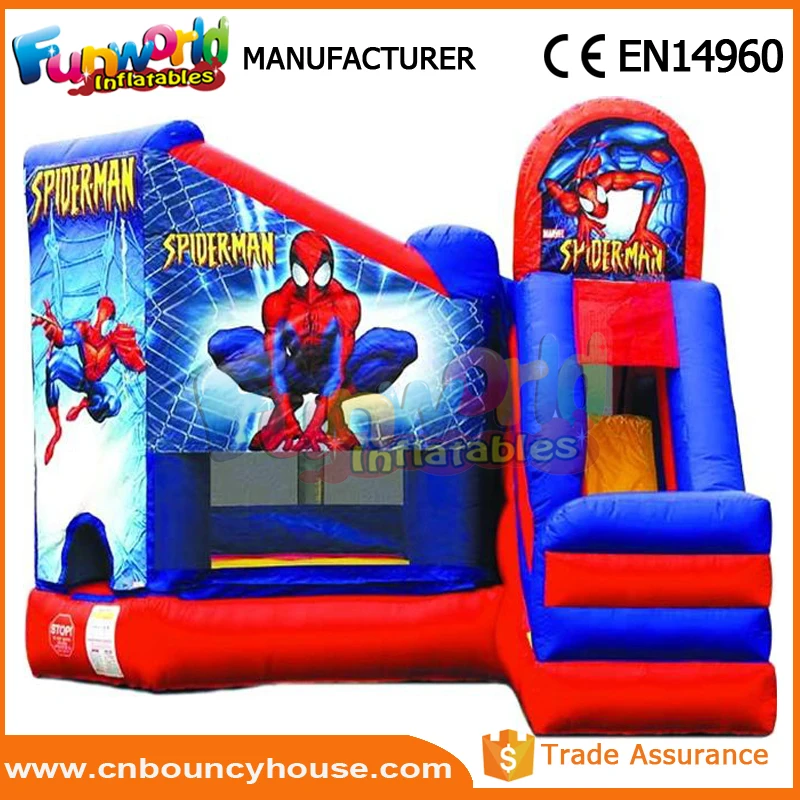 
Inflatable jumping castle inflatable SpiderMan combo moonwalk manufacturer for sale 