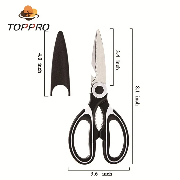 Stainless steel home Professional scissor multi-function kitchen shear Vegetables BBQ scissors kitchen shears