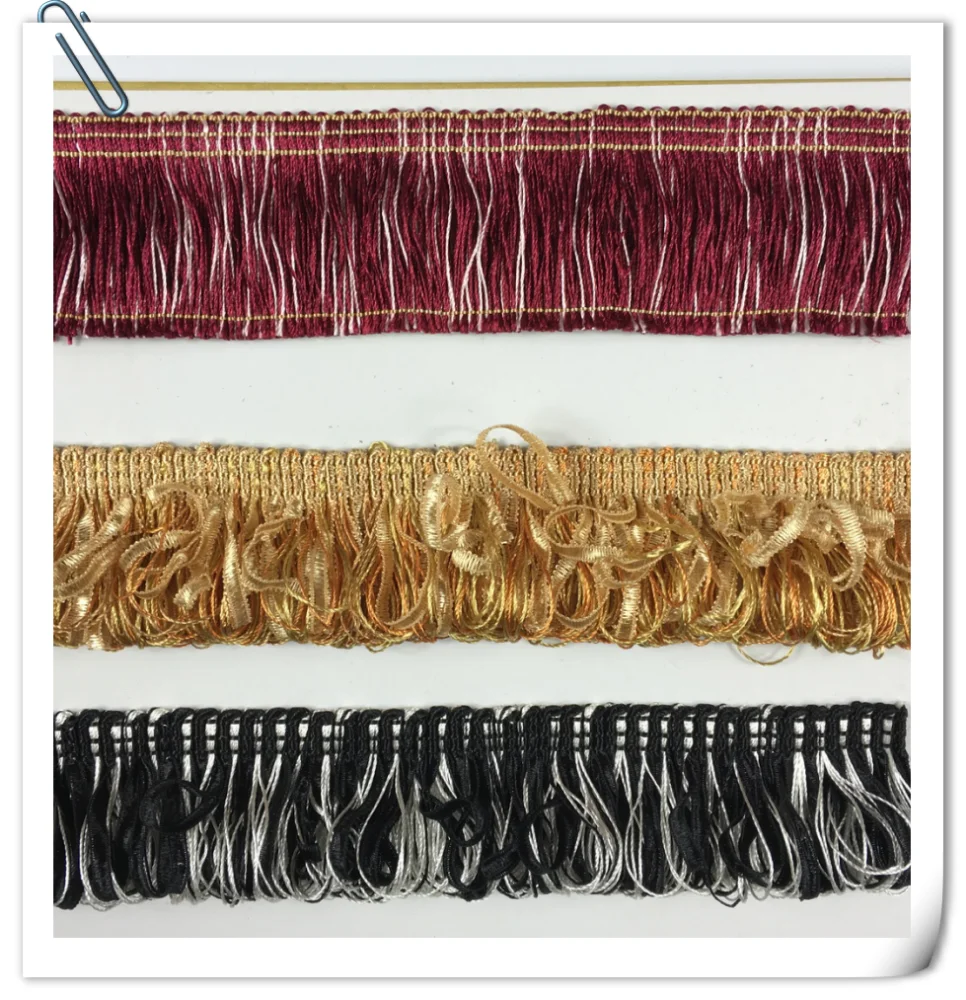 Wholesale House Quality Tassel Machine 5cm width cushion brush fringe