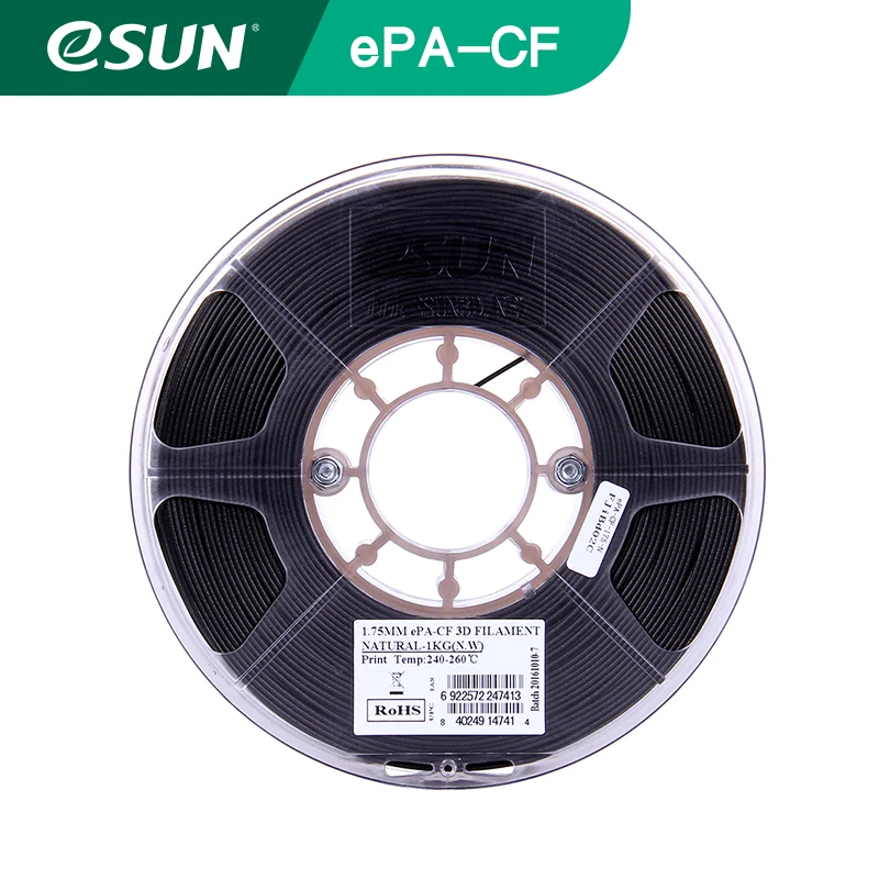 eSUN ePA-CF carbon fiber filament for 3d printer-1.75mm/2.85mm 1KG