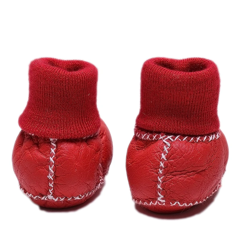 Sheepskin Lamb Skin Baby Booties Shoes Real fur Infant Footwear