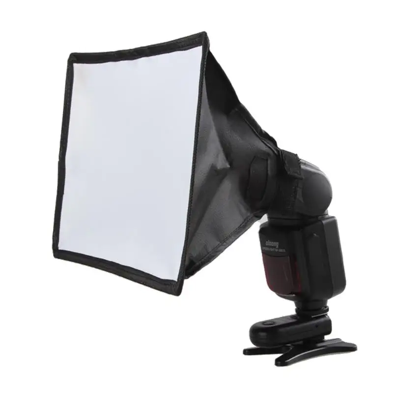 Universal Flash Diffuser Softbox Silver Reflector Mini Professional Photo Diffuser Soft Light Box for Canon Nikon Sony 15*17cm