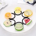 NEW Top Sell Imitation Fruit Kids Hairband WaterMelon Orange Lemon Sliced Charm Girls Hair Band HairRope