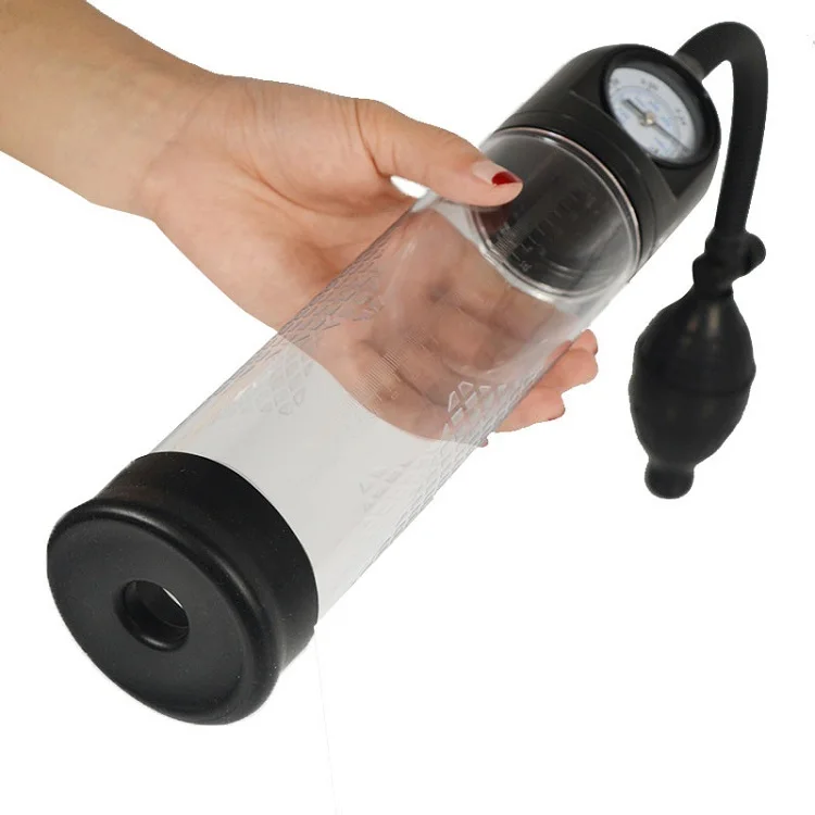
2018 Best Selling manual manometer vacuume rection penis enlargement penis pump device 