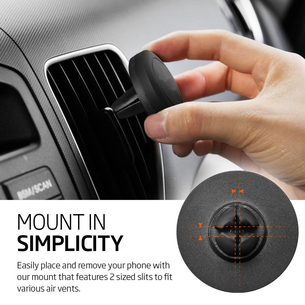 
Amazon best selling Universal Air Vent Magnetic Car Phone Holder Mount with Fast Swift-Snap Technology for Smartphones and Mini 