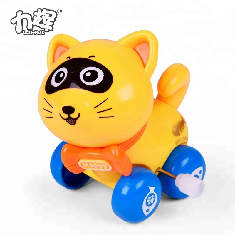 Quality newest festival gift talking plastic wind up wholesale cat toys