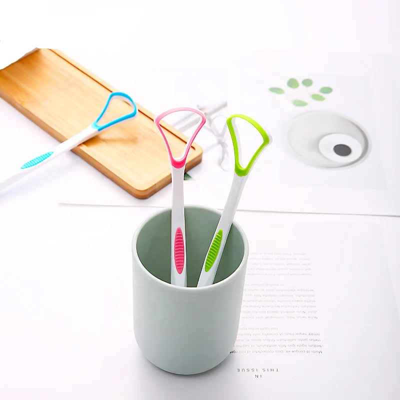 
Customized Comfortable Massage Rubber Tongue Scraper Tongue Cleaner for Tongue Coated 