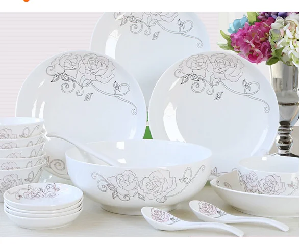 Элегантный фарфоровый сервиз Haonai в китайском стиле с индивидуальным дизайном