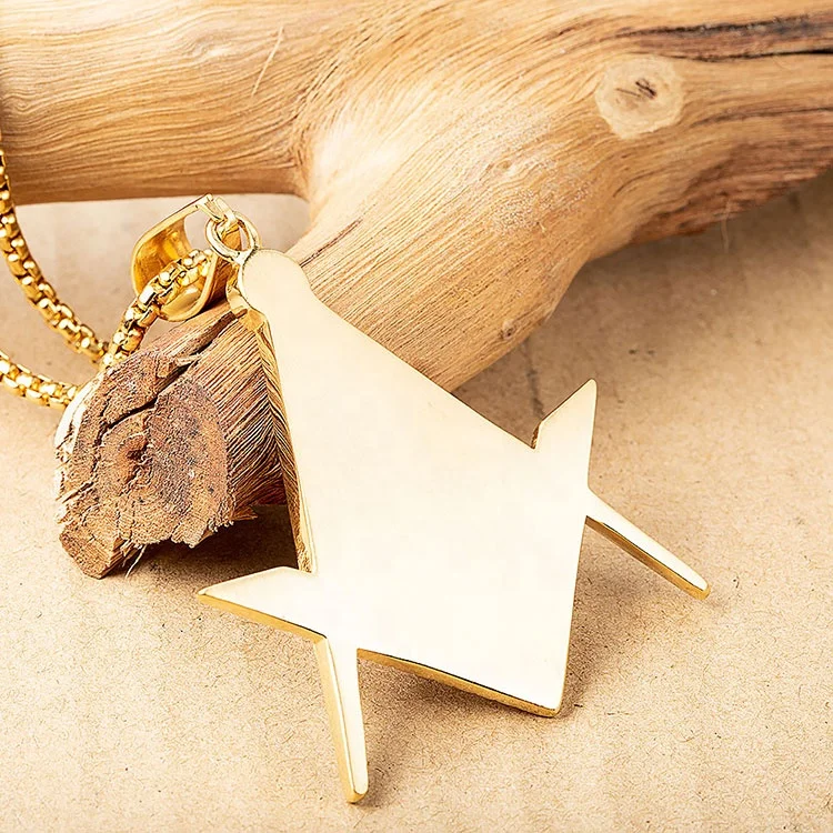 Marlary Latest Fashion Charming Masonic Designs Zircon Diamond Eye Pendant Wholesale Steel Masonic Pendant