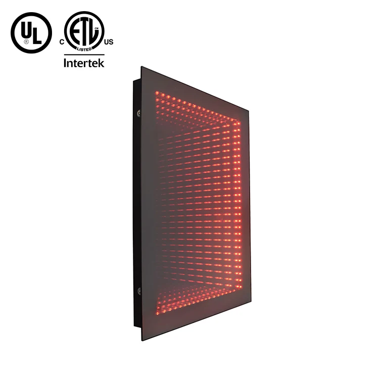 Decorative Wall Mirror Rectangle Infinity Mirror Bathroom Mirror With Led Light