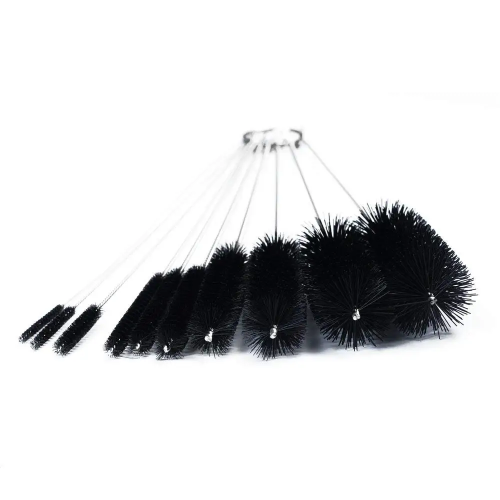 Wholesale Durable Straw Pipe Cleaner Brush Stainless Steel Wash Drinking Nylon Straw Cleaning Brush