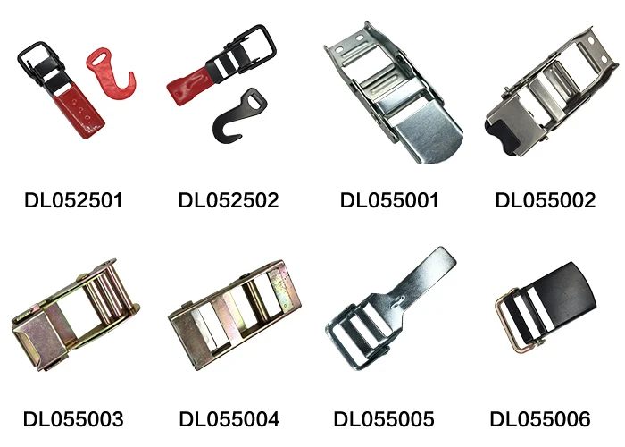 
Zinc coated black coated adjustable webbing connector webbing lashing metal side release overcenter buckle 