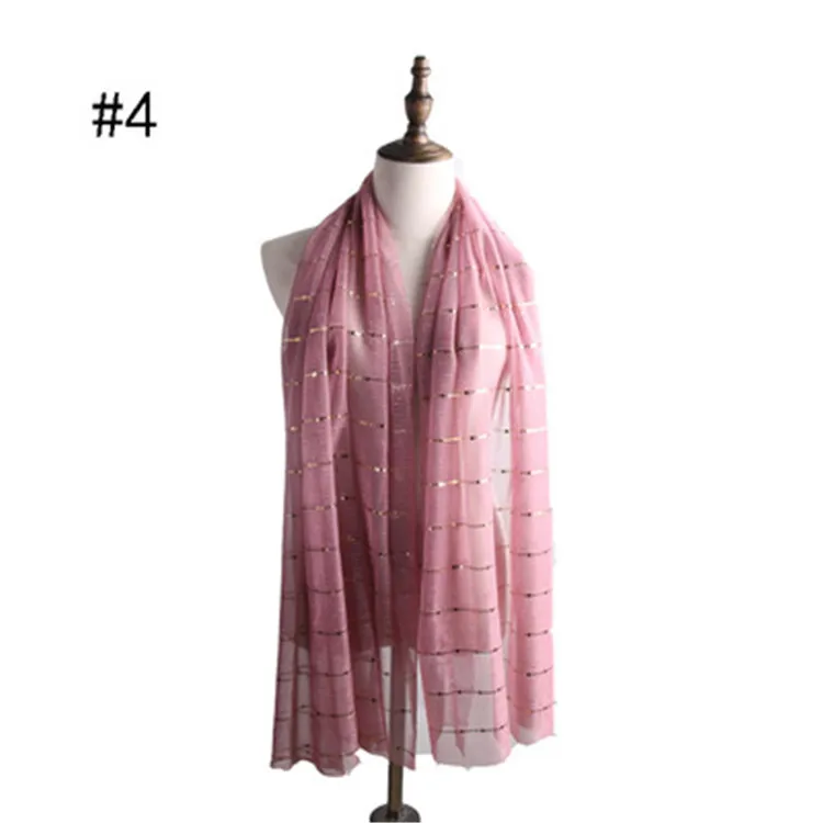 ALI-8  Malaysian Muslim Arab silk paillette hijab scarf