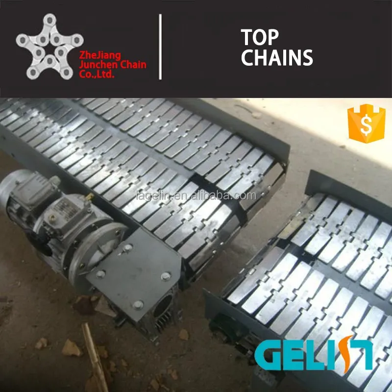 
820 Single hinge straight running Stainless Steel Flat Top Chain 