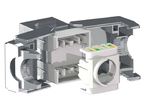 Shielded Cat8 Keystone Jack with CE certificate