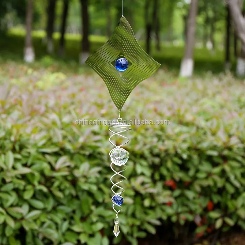 Essoreuse a vent Hanging 3D Spiral Solar Metal Garden Wind Spinner 3D Metal Wind Spinners 3D Garden Wind Spinners