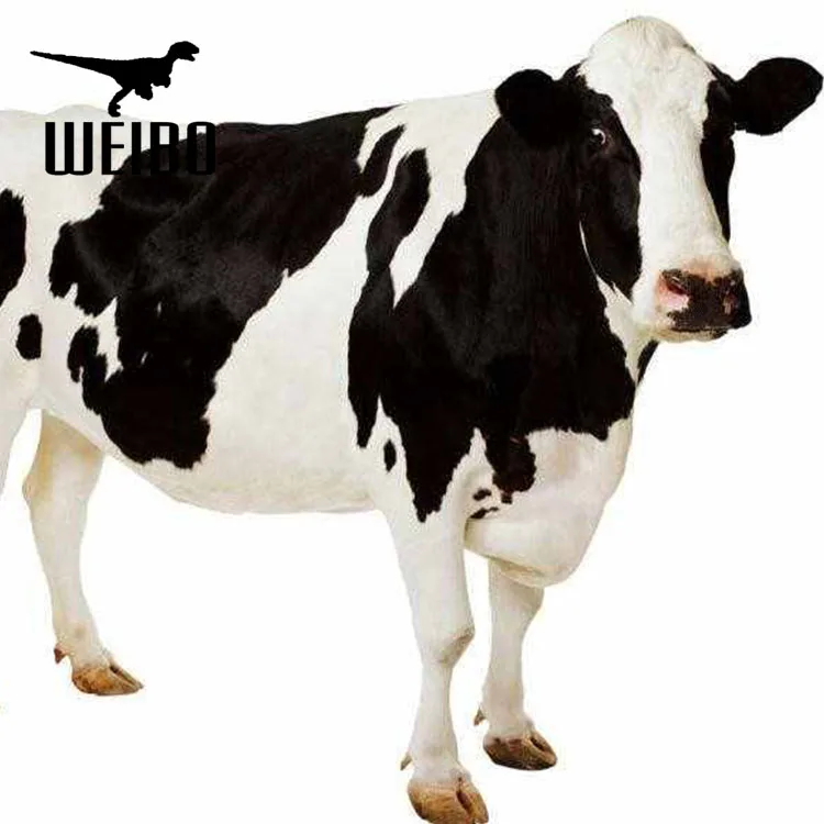 Animatronic animal fiberglass animal life size cow sculpture