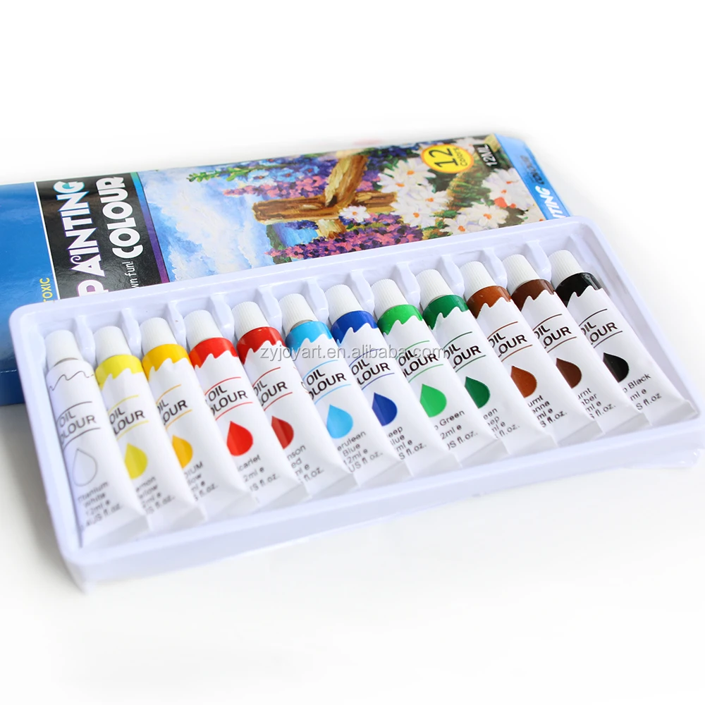 Professional Artist Grade Richly Pigmented Oil Paint Set 12