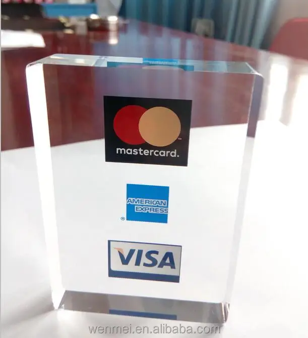 Acrylic Logo block with printing