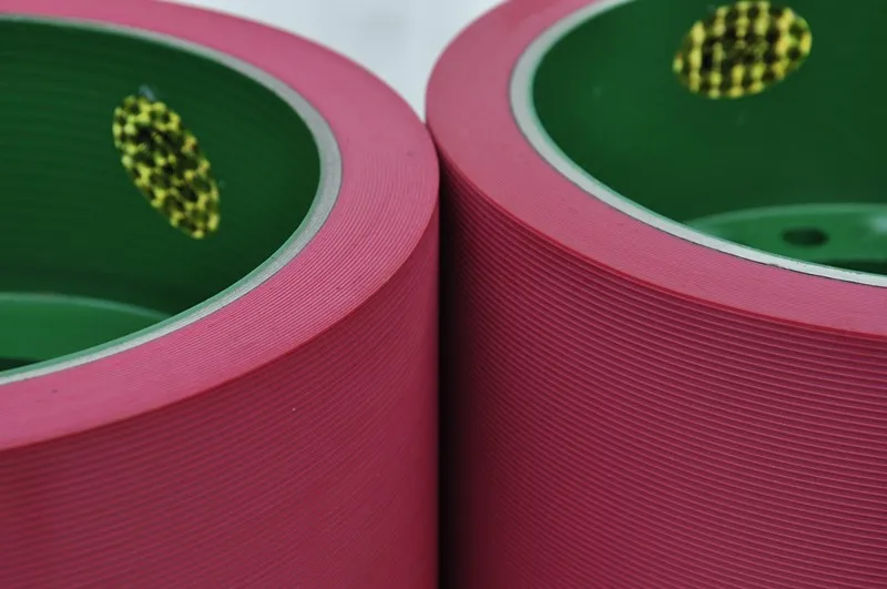 10 inch EPDM red color cast iron drum  rubber roller for rice mill machine