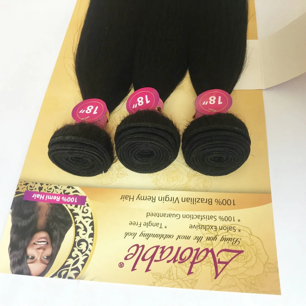 Adorable silk straight remy human hair weave 4pcs/lot with free closure,100% remi hair extensions 4*4  one pack for a full  head