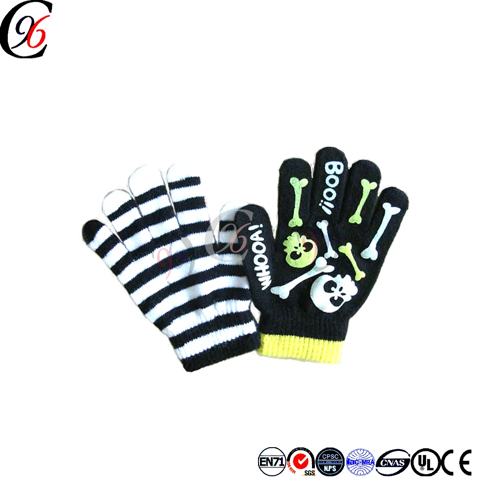 Высококачественные перчатки Chengxing из флиса вязаные крючком Теплые акриловые волшебные Стрейчевые дешевые смешные зимние вязание
