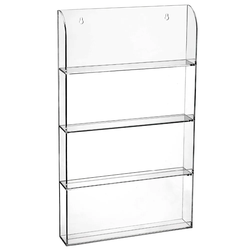 Factory Direct Sell Premium Quality Makeup Acrylic Wall Mounted Storage Organizer Display Stand Nail Polish Shelf Rack