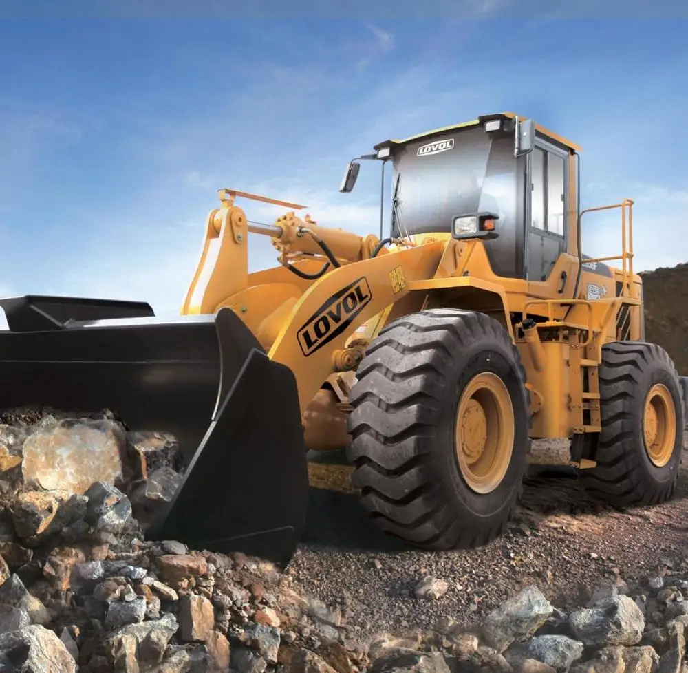 217hp Engine Heavy Duty 5 ton Wheel Loader 3cbm Bucket Front End Loaders LOVOL FL956F-II