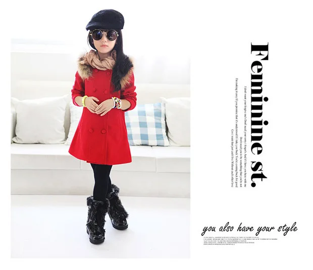 Wholesale new style fashion personality kids woolen jacket high quality children jacket